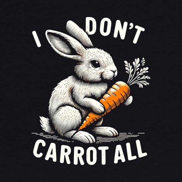 i don't carrot all funny easter day cute rabbit by wfmacawrub